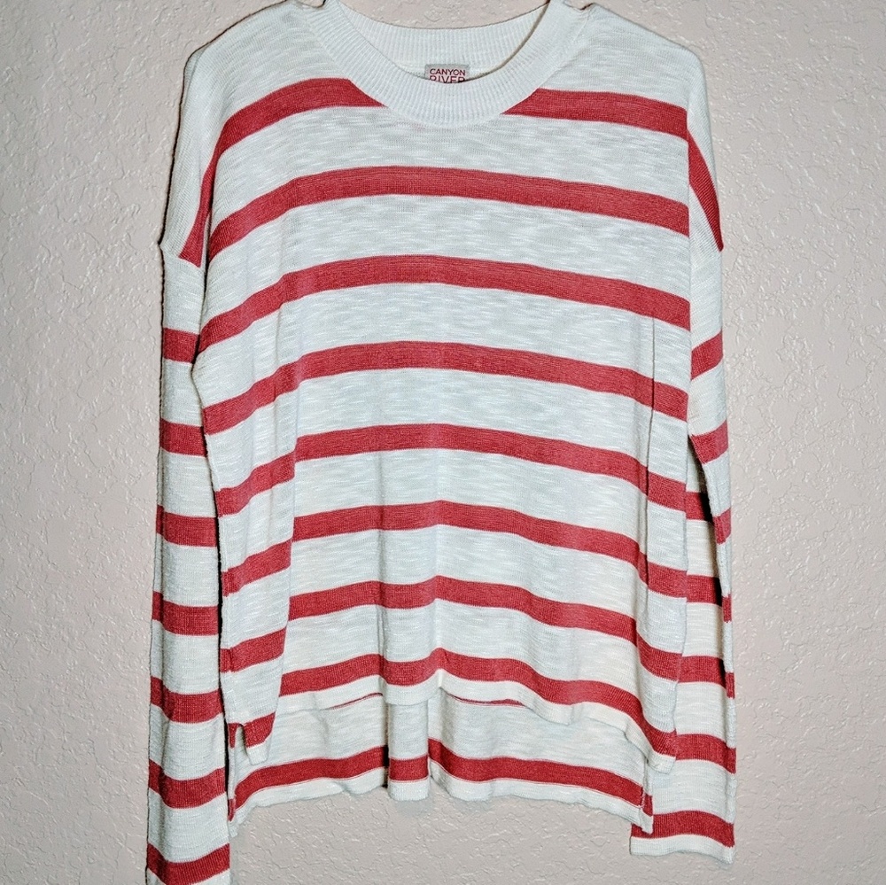 Canyon River Blues hi-low  stripped pullover shirt